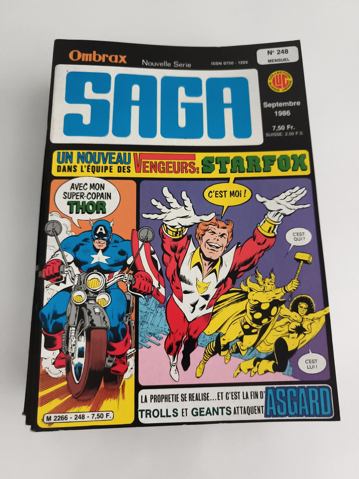 Comic Ombrax Saga n°248 1986 Starfox Avengers Marvel ancien très bon état