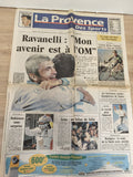Ancien journal La Provence OM Ravanelli 1998 football Marseille vintage