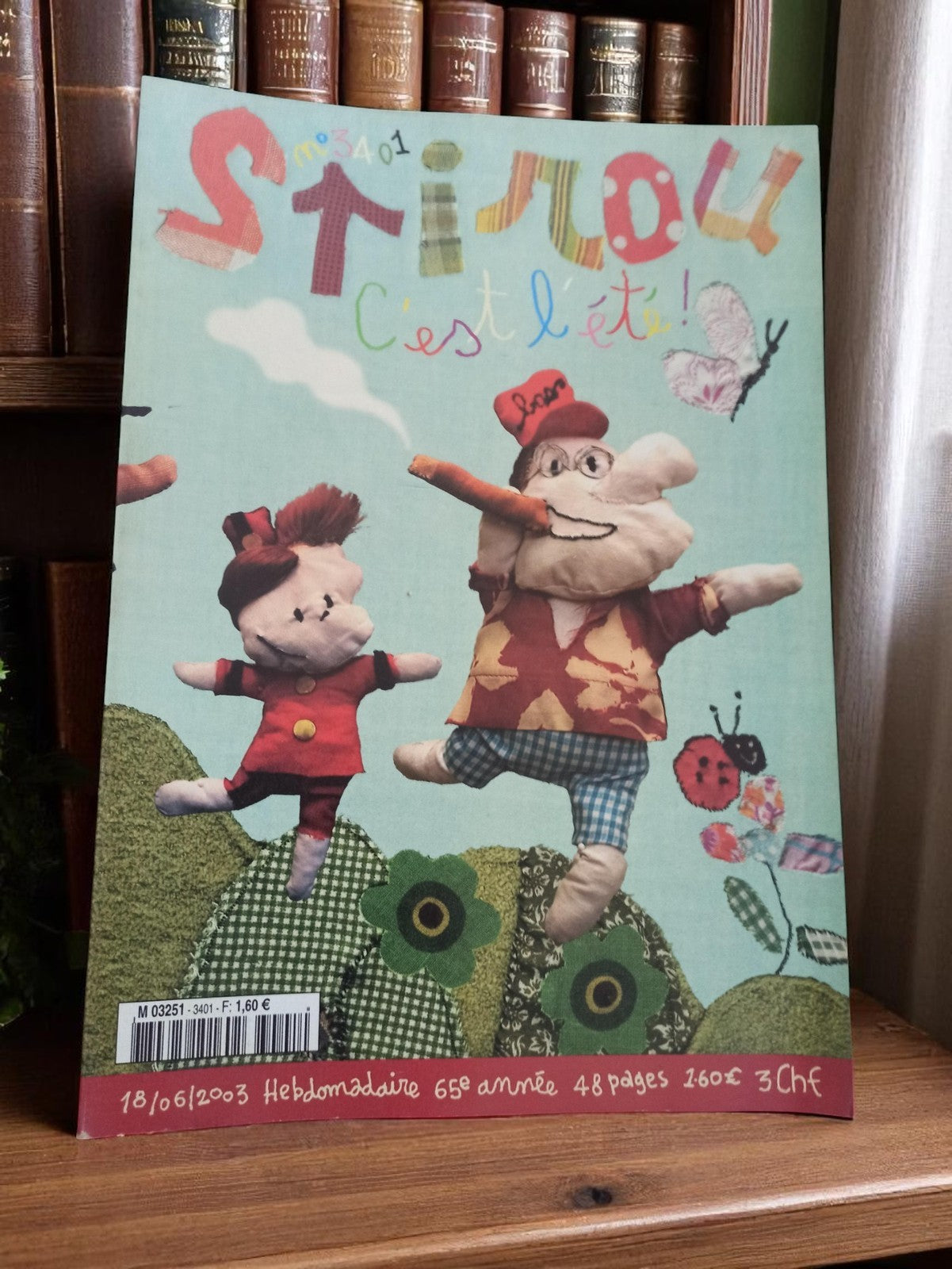 Magazine Spirou n°3401 2003 Vintage – C’est l’été, couverture marionnettes