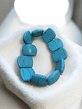Bracelet vintage rétro perles bleu turquoise fantaisie, style ancien, bijou orig