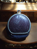 Porte-monnaie vintage années 1920, peau de serpent, monture métal argenté