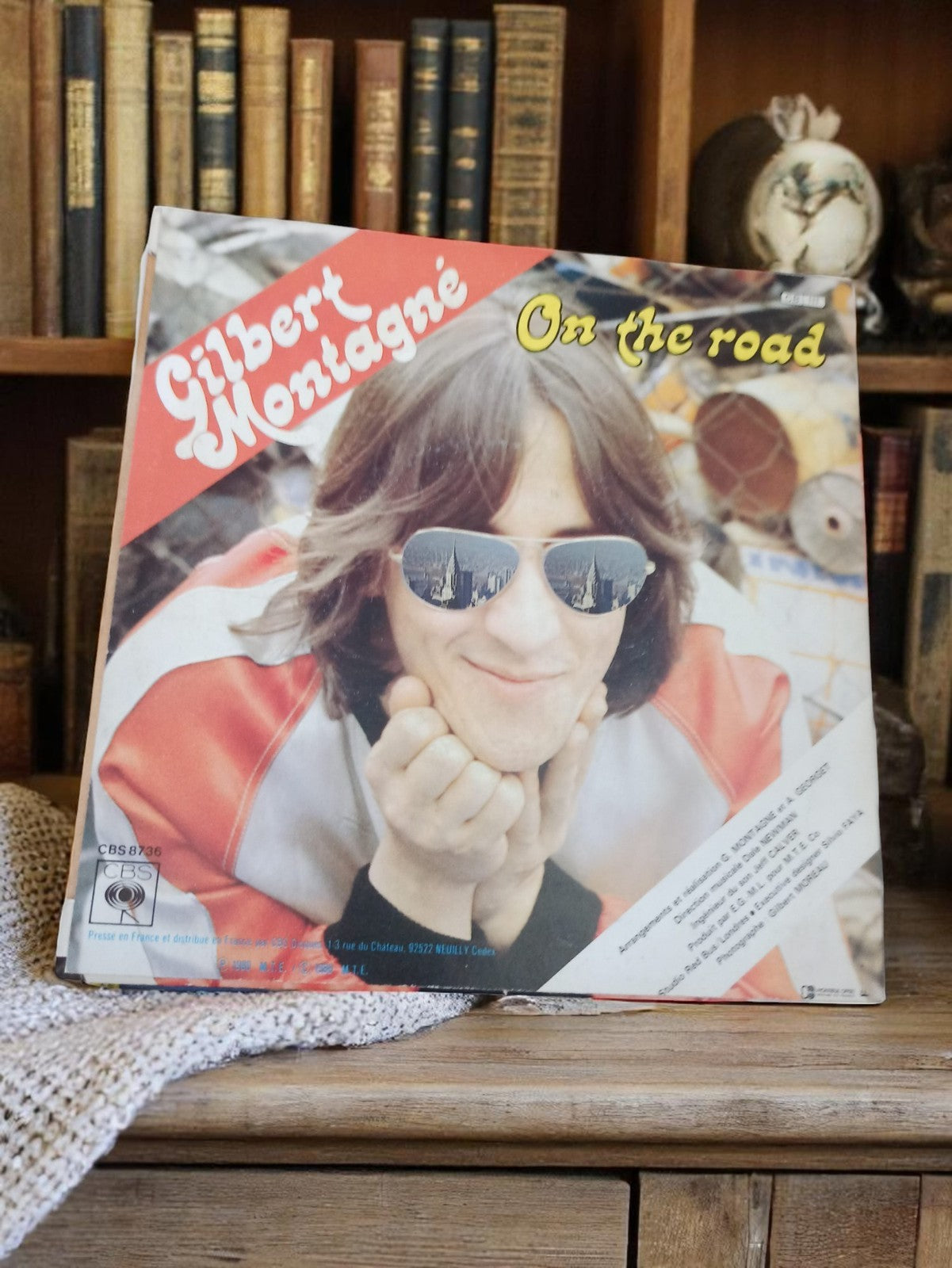 Vinyle 45T Gilbert Montagné On the road vintage CBS pochette d’origine