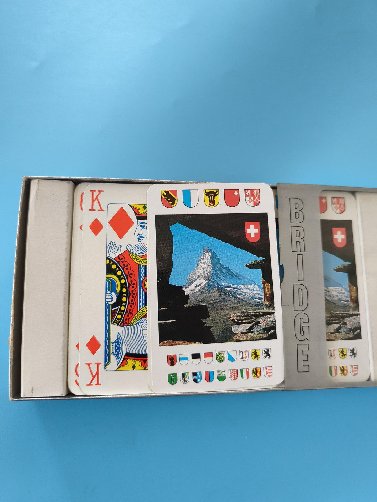 Jeu de cartes bridge vintage ancien neuf scellé rétro collection joueur