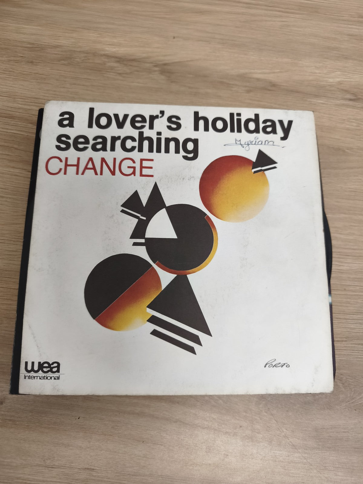 Vinyle 45T Change "A Lover's Holiday / Searching" pochette design abstrait WEA
