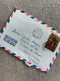 Lettre avion affranchie enveloppe Par Avion timbre France philatélie