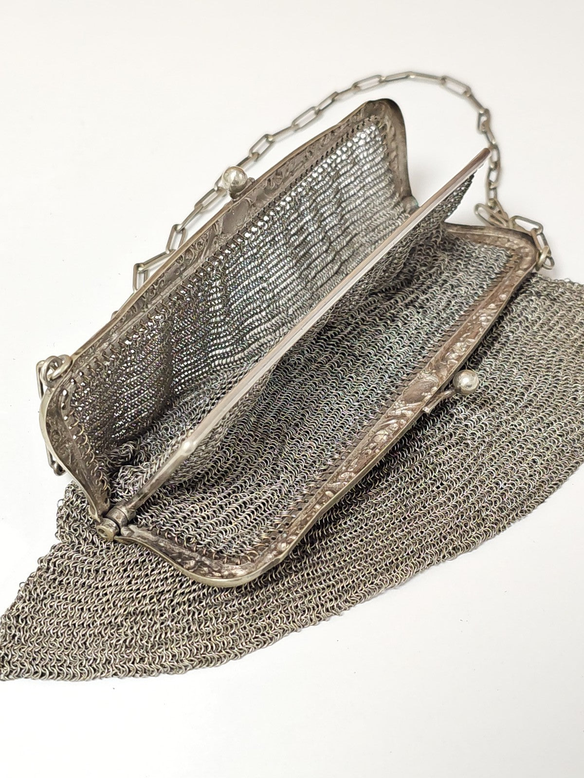 Sac vintage ancien émaillé ? Accessoire rétro collection, déco authentique