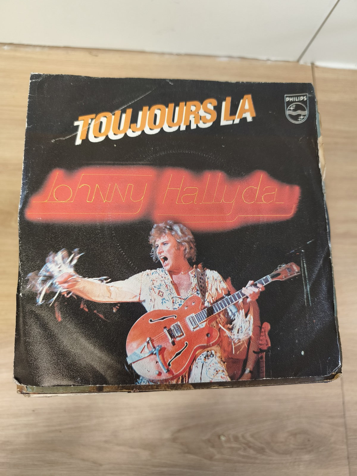 Vinyle 45T vintage Johnny Hallyday Toujours Là ? pochette originale Philips
