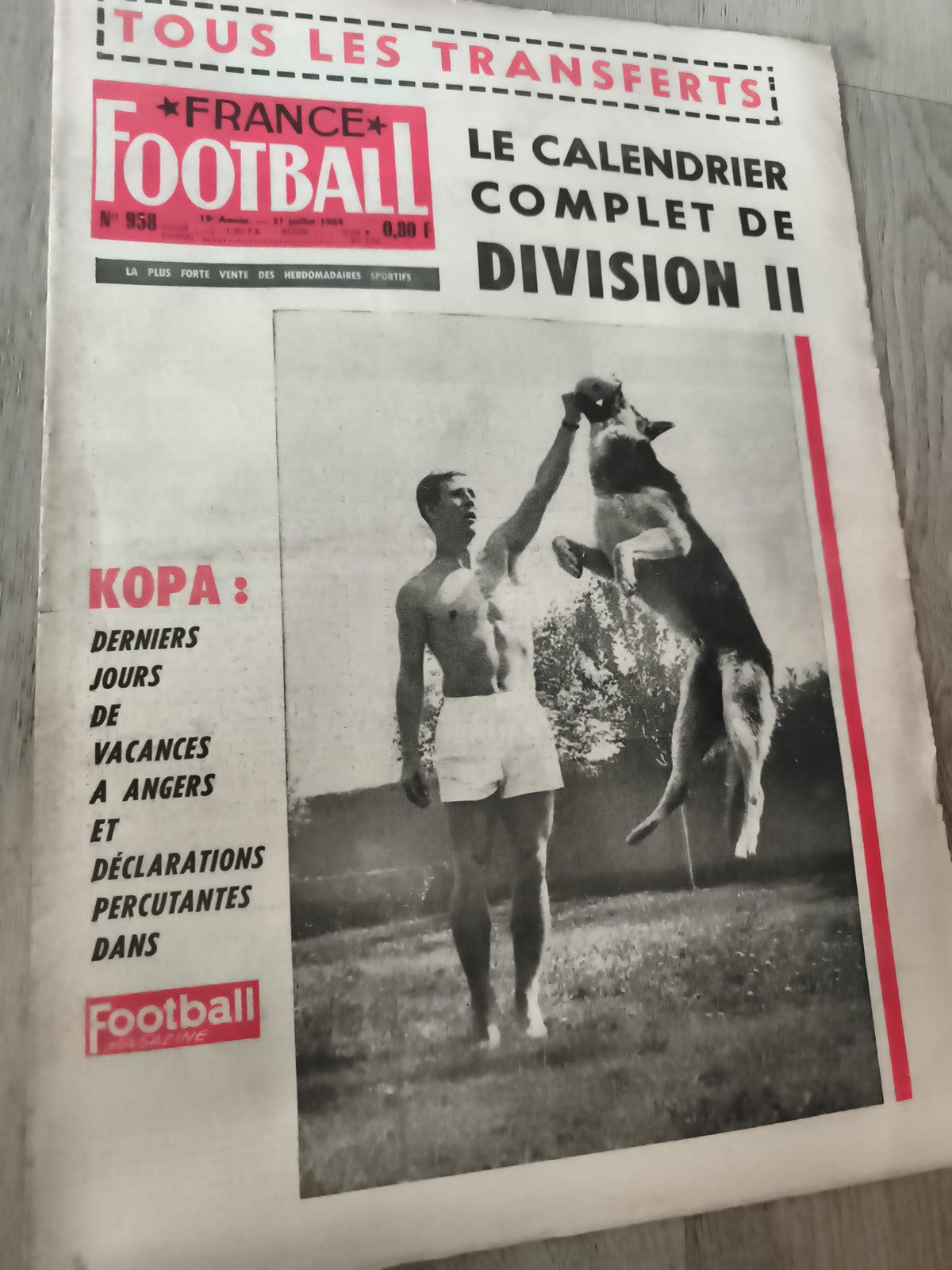 Ancien journal France Football 1963 n°958 Kopa Division II vintage sport