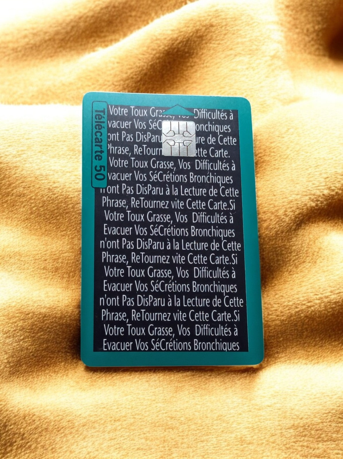 Carte téléphonique vintage Télécarte 50 puce design texte années 90