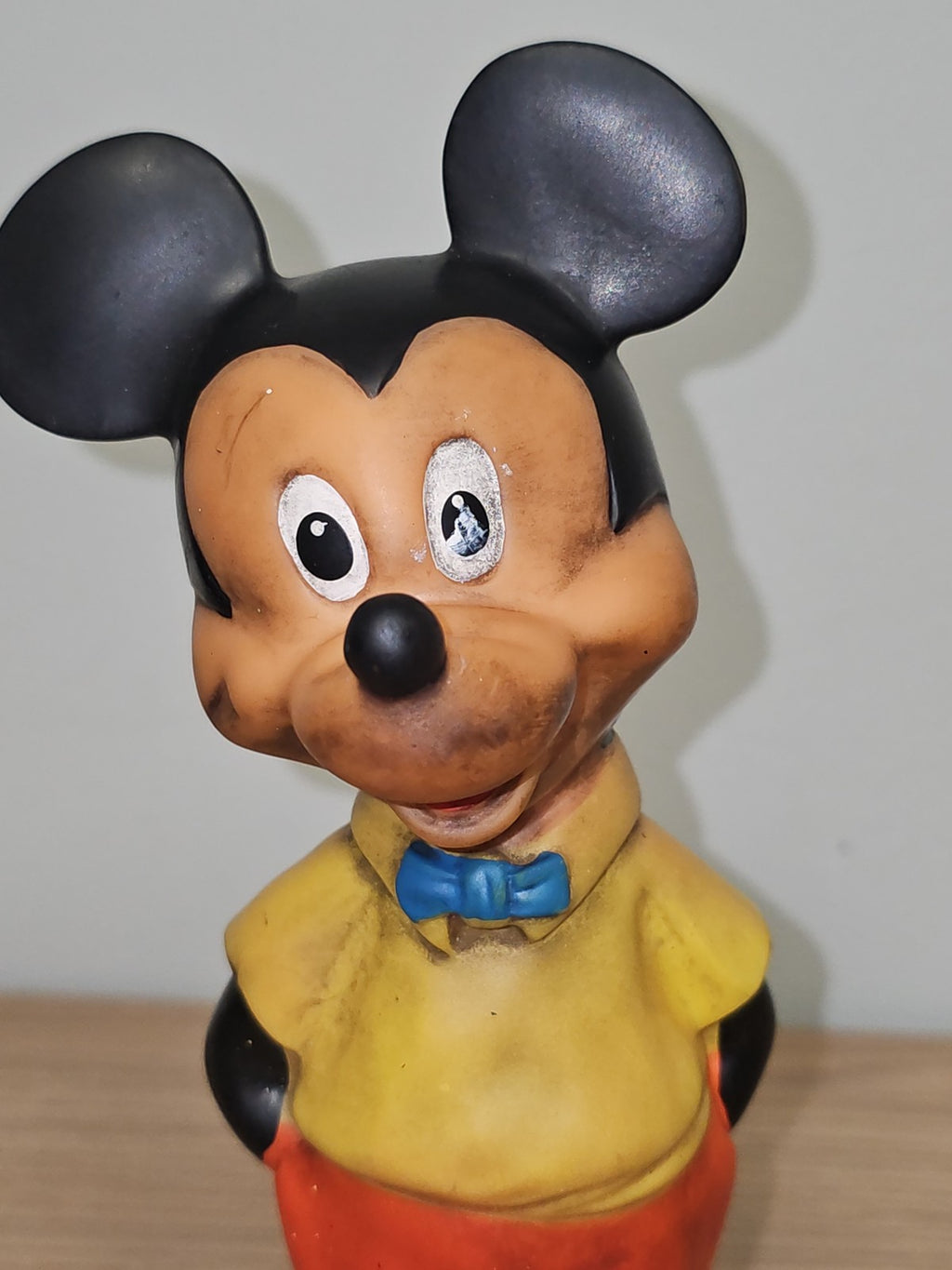 Vintage figurine pouet Mickey Mouse Delacoste 1969 Disney ancien jouet France