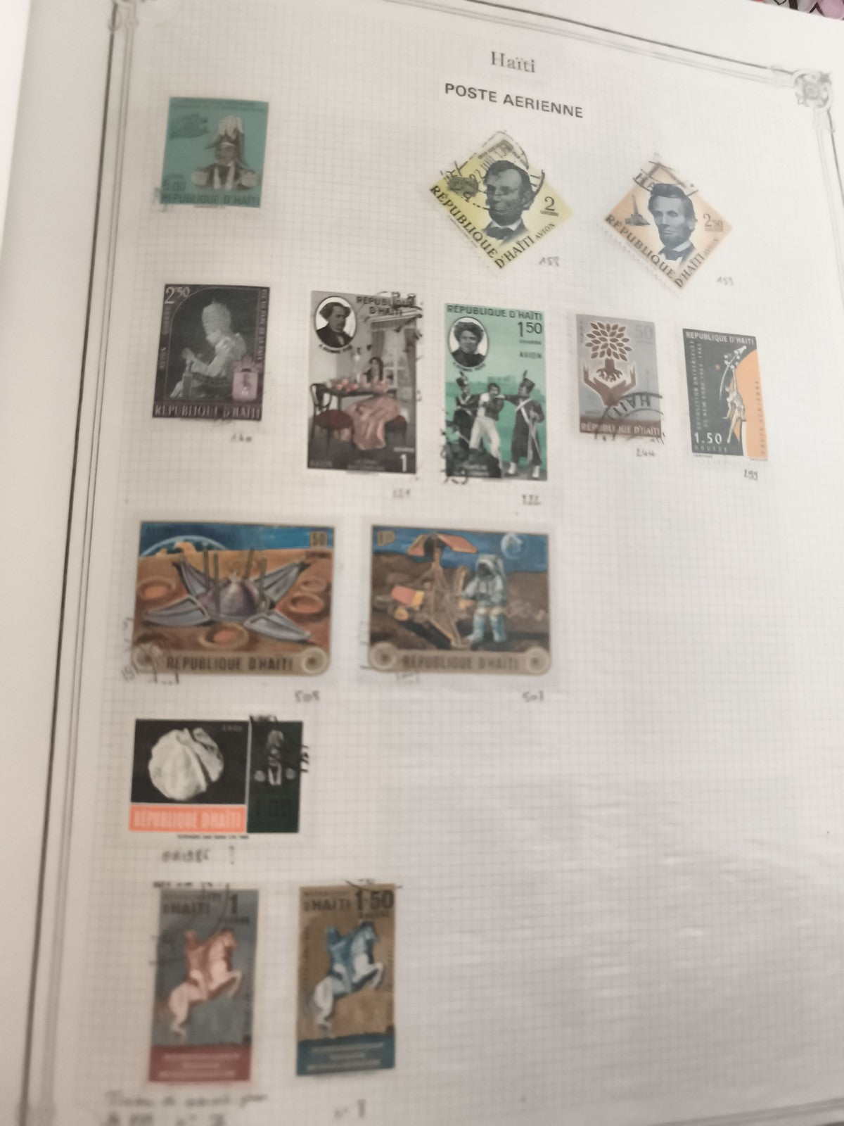 Timbres anciens Haïti poste aérienne lot x13 République d’Haïti oblitérés vintag