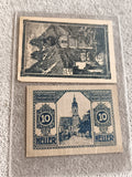 Billet ancien 10 Heller Kirchdorf am Inn Autriche, Notgeld illustré, début XXe