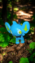 Figurine Pokémon Luxio PVC 2005/2006 bleu jaune, jouet vintage rare