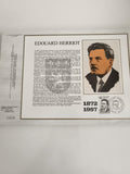 Feuillet philatélique CEF Édouard Herriot timbre 100F France 1872-1957