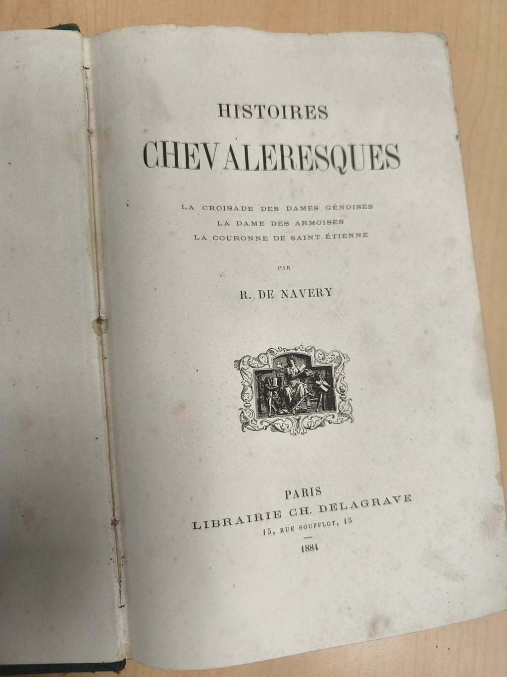 Livre ancien HISTOIRES CHEVALERESQUES 1884 vintage rare édition collection
