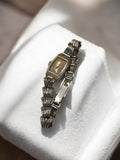 Montre femme mécanique ancienne à restaurer, bracelet métal, vintage rétro