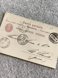 Carte postale Suisse 10c 1898 philatélie timbre oblitéré Saint-Claude