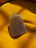 Pendentif vintage en agate naturelle - Tranche de pierre unique