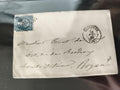 Lettre ancienne affranchie Cérès 25c bleu 1870 oblitération Toulouse philatélie