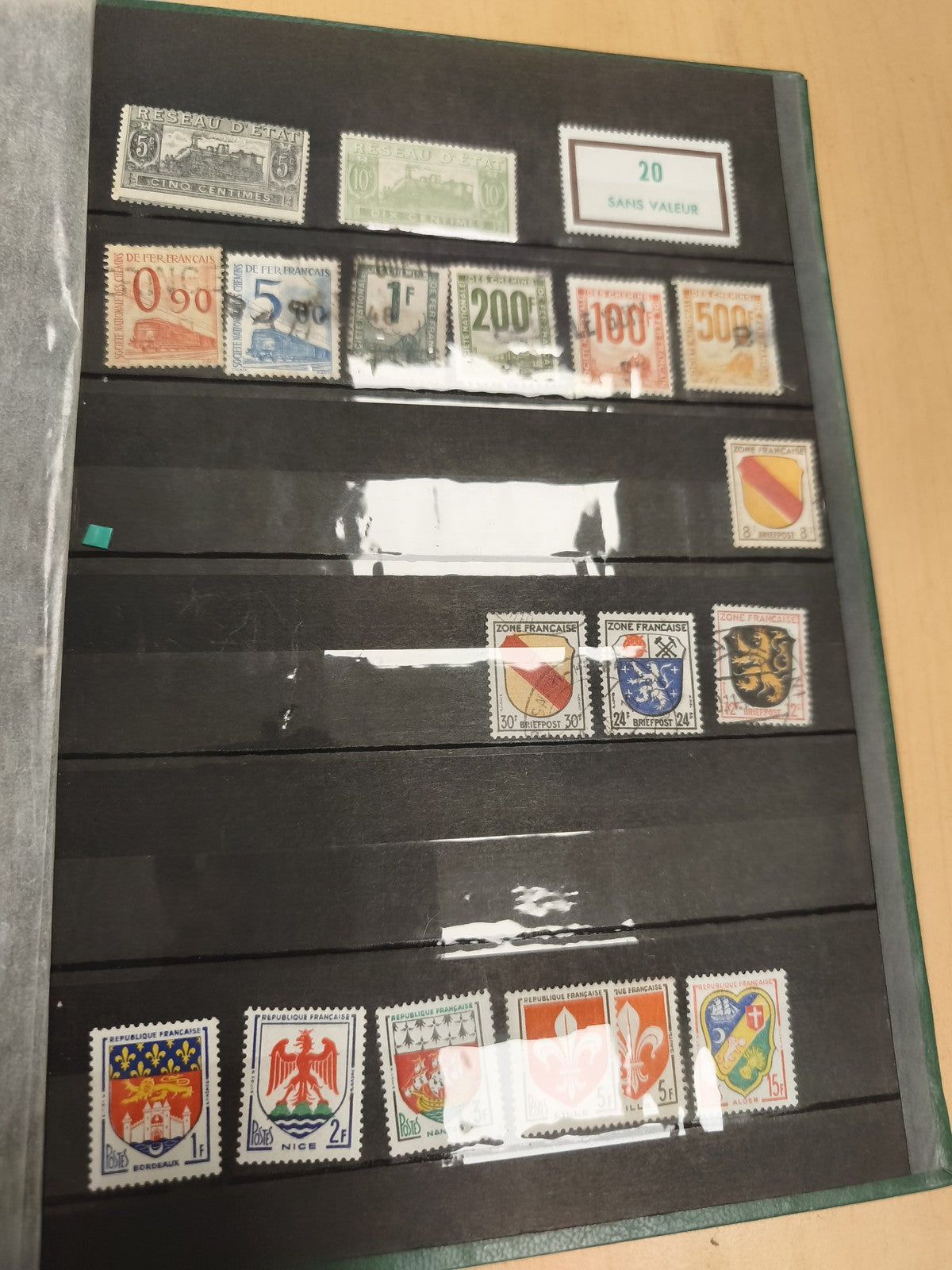 Lot timbres français anciens oblitérés blasons poste philatélie France