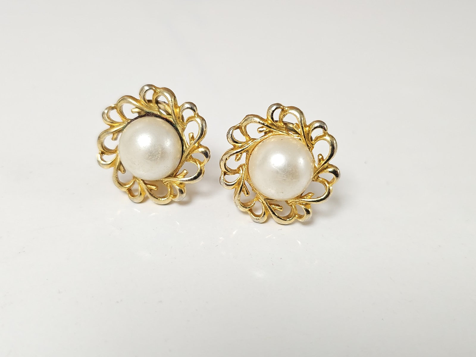 Pair of vintage old retro earrings for collector or amateur