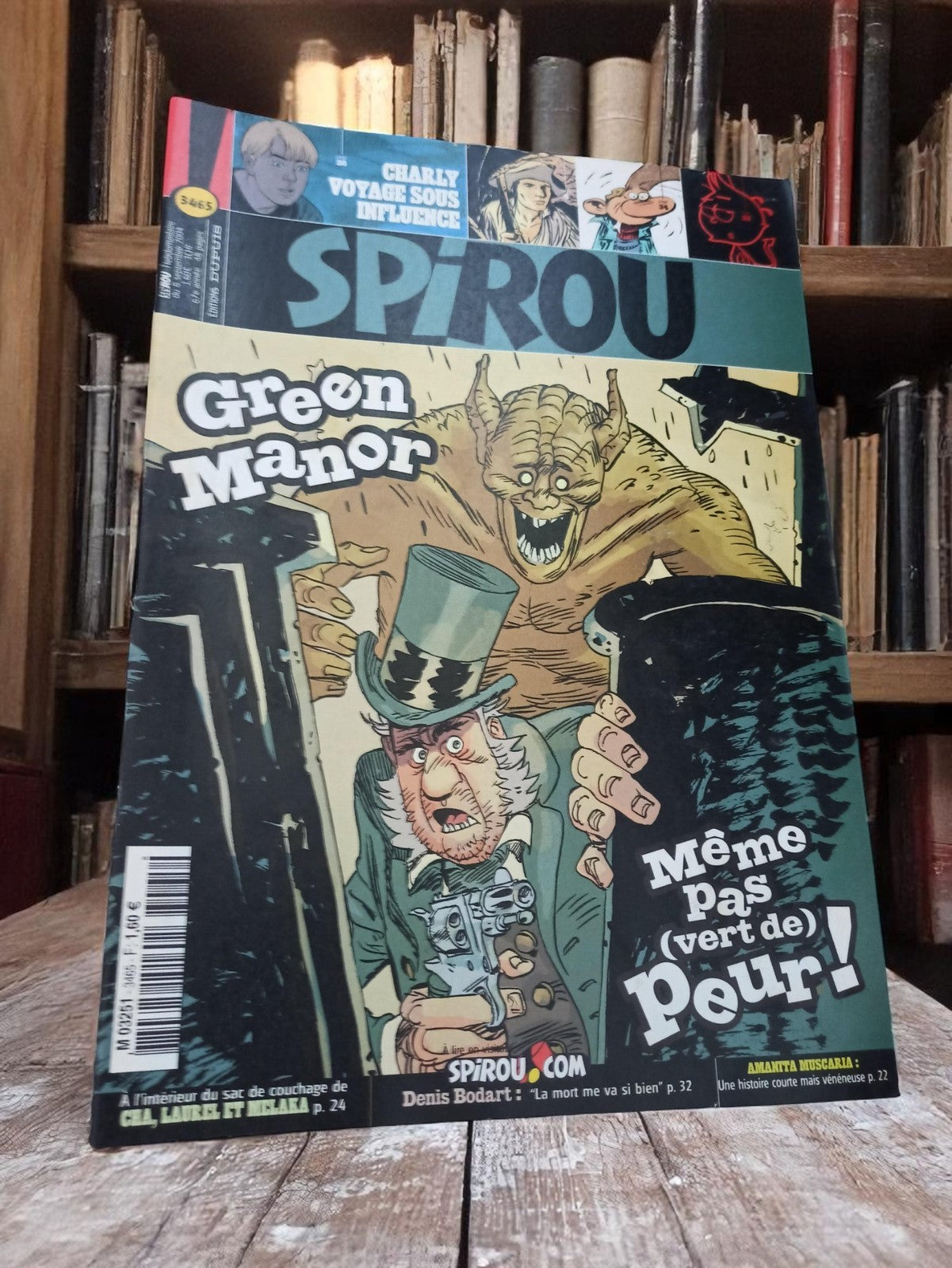 Magazine Spirou vintage Green Manor rétro années 70 couverture BD collector