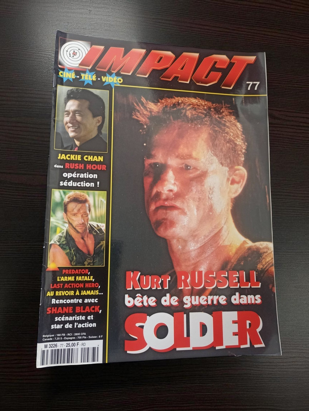 Magazine cinéma Impact n°77 Kurt Russell Solder vintage rétro Jackie Chan
