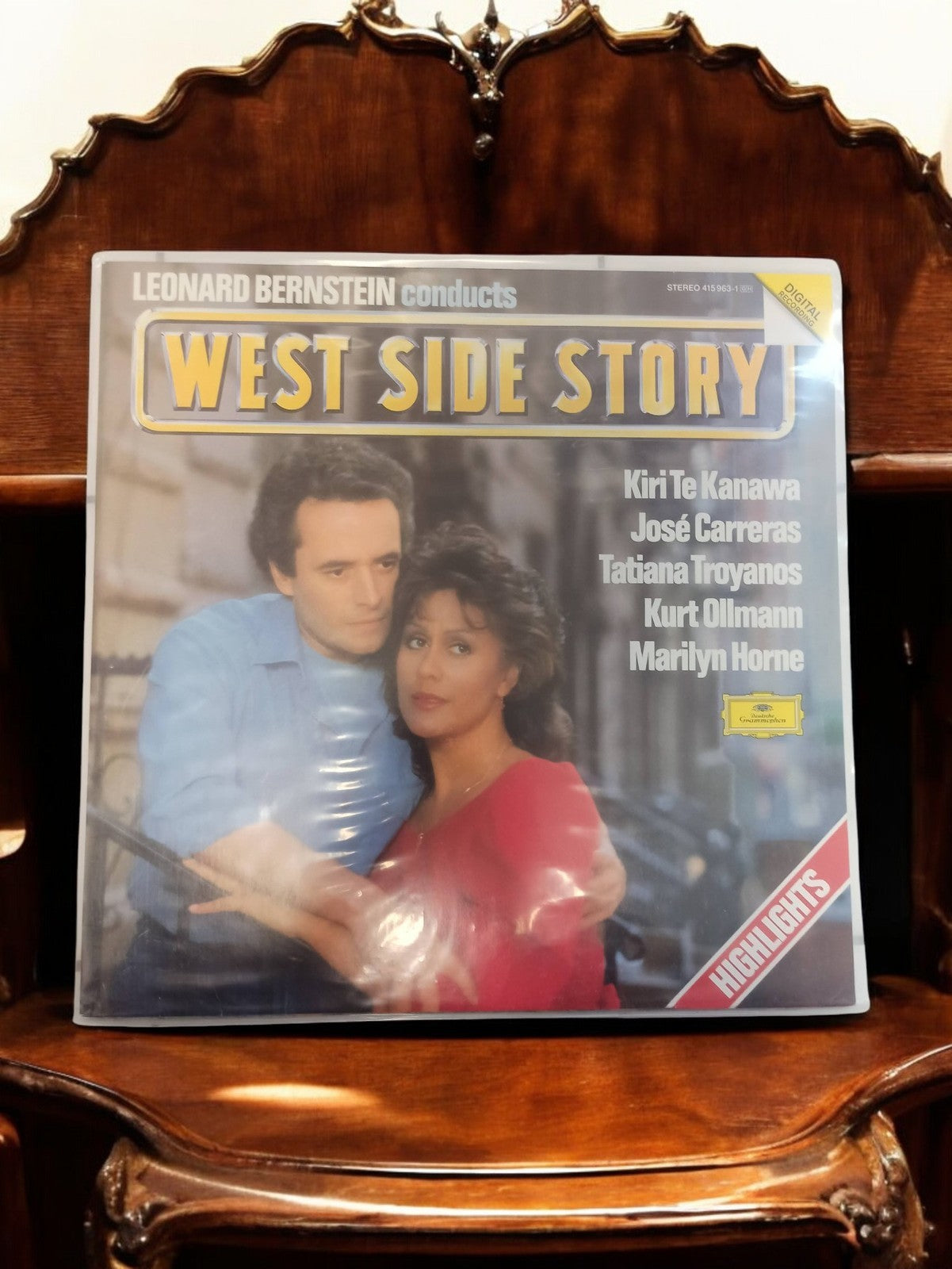 Vinyle 33 tours West Side Story Bernstein DG ancien, comédie musicale rétro