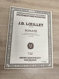 Ancien livre partitions J.B. Loeillet violon piano Edition Lemoine Paris