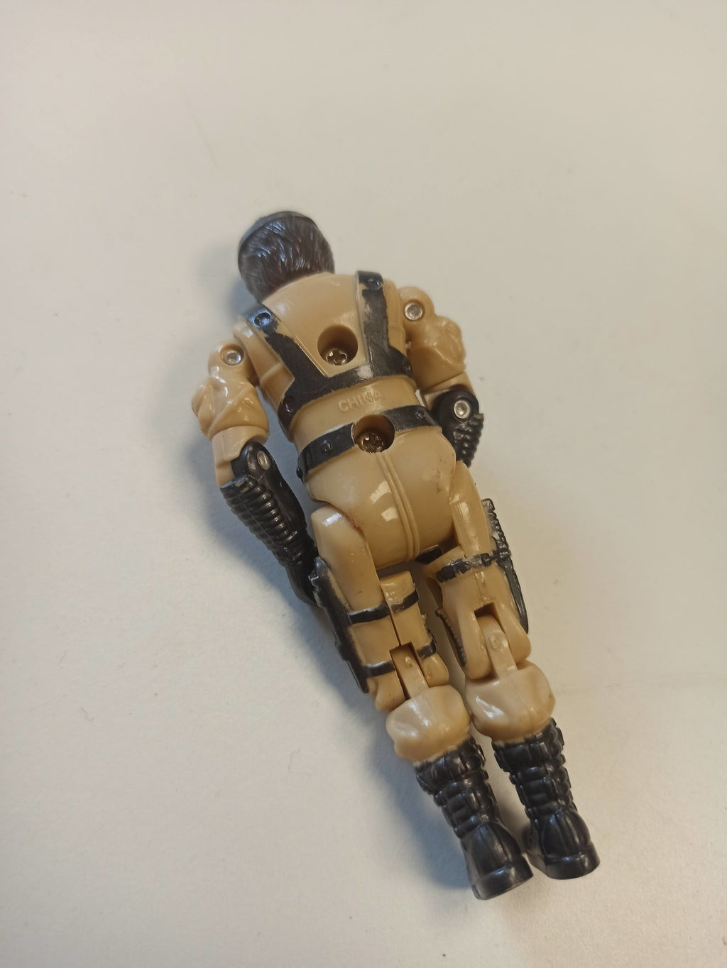 Figurine vintage MASK bootleg années 80 articulée tenue beige noire rare rétro