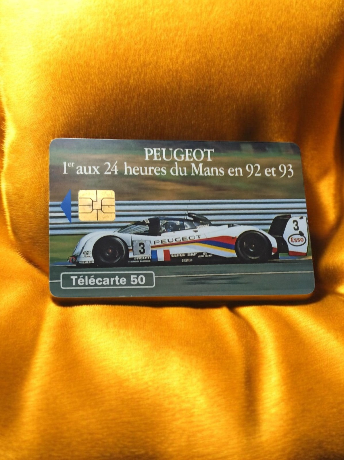 Carte téléphonique Peugeot 24h Le Mans 92 93 vintage Télécarte 50 unités rétro