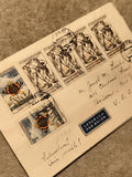 Lettre affranchie Tchécoslovaquie 1957 timbres boxe papillon LETADLEM Par Avion