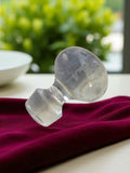 Bouchon carafe cristal vintage, gros bouchon transparent, stopper ancien