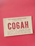 Carte radio QSL CO6AH Cuba communication radioamateur papier Cienfuegos
