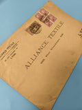 Enveloppe FDC premier jour Alliance Textile Lyon avec timbres oblitérés