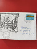 Enveloppe philatélie Les Geneveys-sur-Coffrane timbre Helvetia 90 illustrée