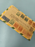 Ancienne enveloppe affranchie timbres Brésil oblitérés, avion, philatélie