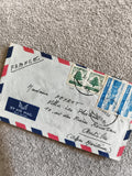 Lettre affranchie Liban vers France, enveloppe avion, timbres cèdre, philatélie
