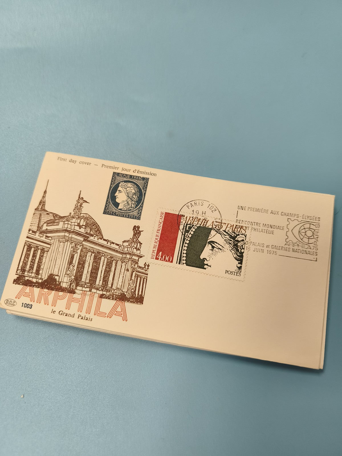 Ancienne enveloppe premier jour ARPHILA Grand Palais Paris philatélie vintage