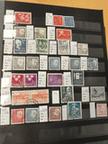 Timbres Suède lot x25, thèmes variés, portraits, animaux, oblitérés et neufs Phi