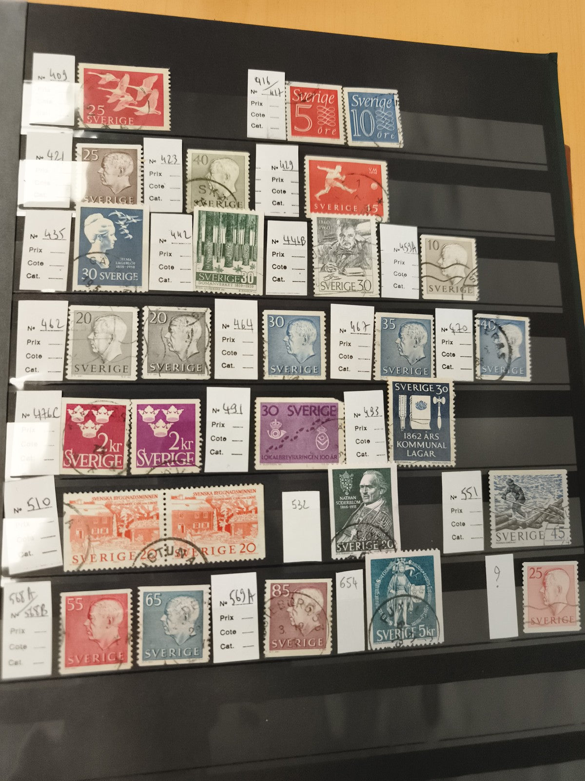 Timbres Suède lot x25, thèmes variés, portraits, animaux, oblitérés et neufs Phi