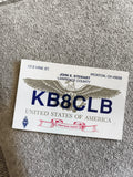 Carte QSL radio amateur ancienne USA KB8CLB John E. Stewart Ironton Ohio