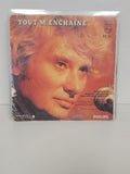 Vinyle 45 tours ancien Johnny Hallyday rétro vintage, très bon état collection
