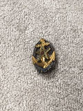 Insigne militaire ancien RICM étoile ancre dorée 1965-1975 vintage