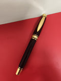 Stylo plume ancien finition dorée bordeaux, élégant vintage rétro