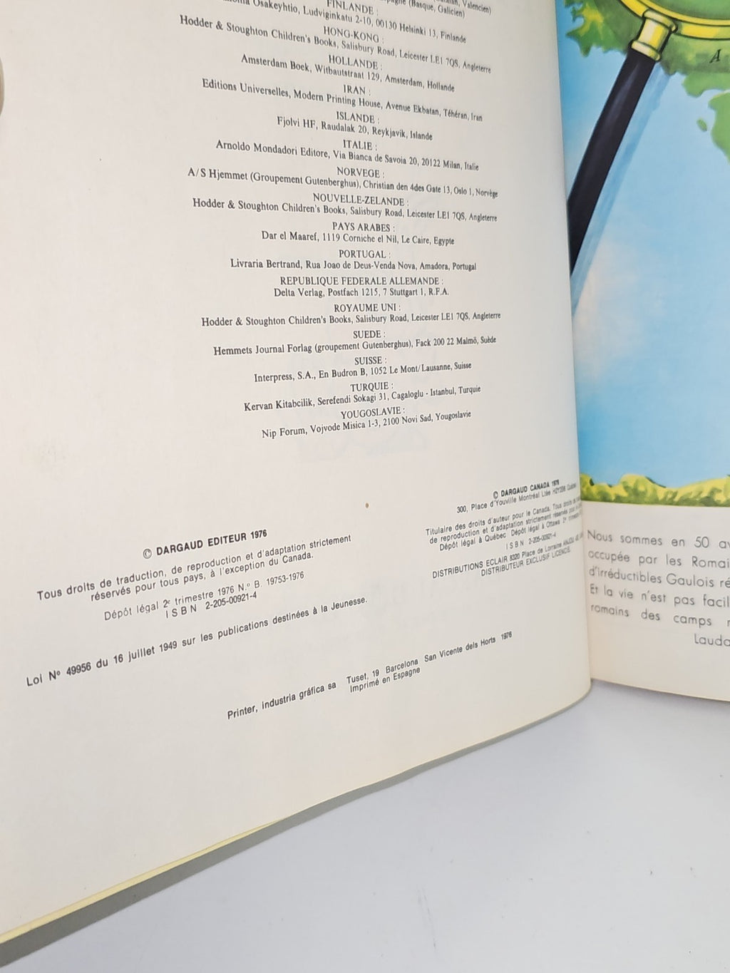 Album BD Astérix Obélix et la Compagnie édition originale 1976 Dargaud EO