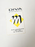 Vintage grand autocollant rétro Diva Prévoyance ancien sticker collection