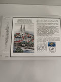 Feuillet CEF Congrès Philatélique Niort 1992, illustration cathédrale, tirage li