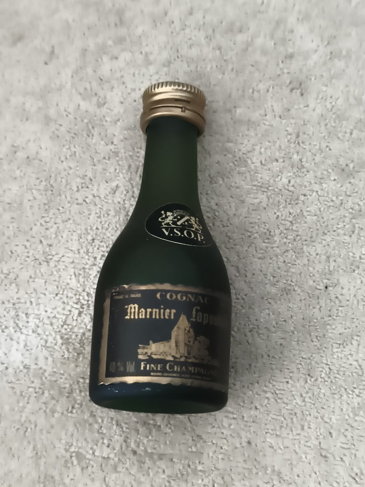 Mini-bouteille cognac Marnier Lapostolle VSOP Fine Champagne verte