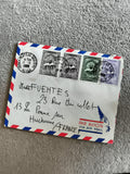 Lettre affranchie Algérie 1969 timbres poste, enveloppe Par Avion philatélie